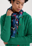 May Garland Scarf - Camellia Stripe Ink