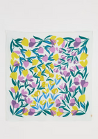 May Garland Square Scarf - Collaged Tulips Border