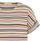 Momo Striped Cotton Tee - Light Oat