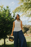 Eadie Linen Pants - Indigo