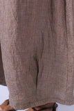 Eadie Linen Pants - Houndstooth Brown