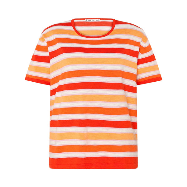 Naia Stripe Tee - Orange