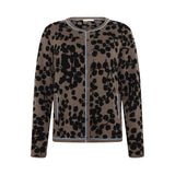 Natasha Merino/Cotton Blossom Knit Jacket - Black