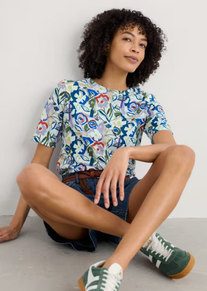 Poisson T-Shirt - Studio Floral Chalk