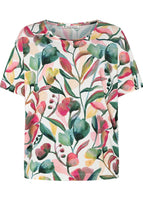 Sarah Water Colour Floral Wedge - Green