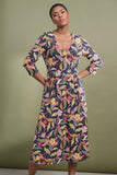 Helena Dress - Folky Bloom Maritime