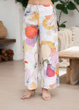 Linen Palazzo Pants - Petal Drift