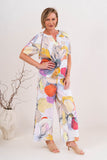 Linen Palazzo Pants - Petal Drift