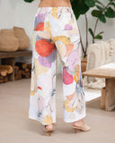 Linen Palazzo Pants - Petal Drift