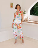 Button Back Shell Top - Seaside