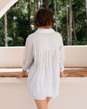 Ramie Long Sleeve Shirt - Blue Mist