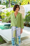 Linen Relaxed Blazer - Pistachio
