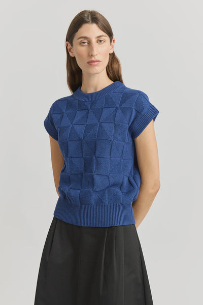 Tile Stitch Tank - Marine
