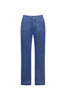Wide Leg Ankle Grazer Jeans - Blue Hue