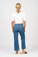 Wide Leg Ankle Grazer Jeans - Blue Hue