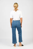 Wide Leg Ankle Grazer Jeans - Blue Hue