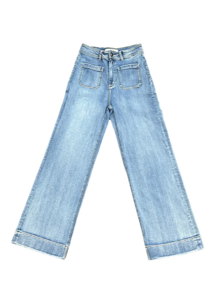 NL Victory Wide Leg Floor Grazer Jeans - Denim