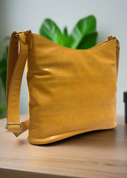 Panel Slouch Bag - Mustard