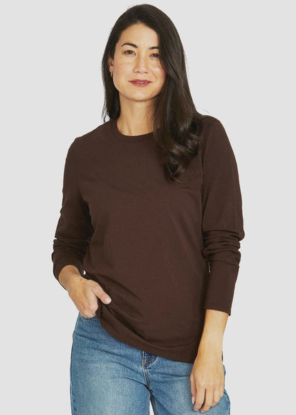 Core Crew Neck Tee - Dark Chocolate – Arabesque Springwood