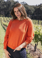 Detail Raglan Pullover - Nectarine