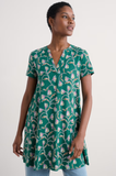 Wreathe Tunic - Ink Tulip Sea Teal