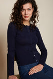 Cocoon Cardi Roundneck - Navy