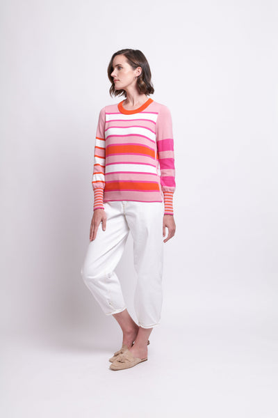 Abbey Road Sweater - Pink Stripe