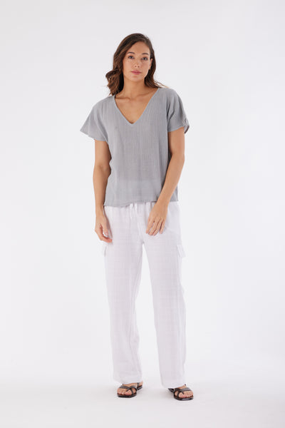 Isla Linen Pants - White