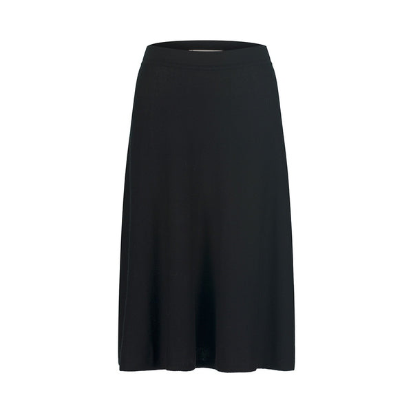Ning Merino Cotton Skirt - Black